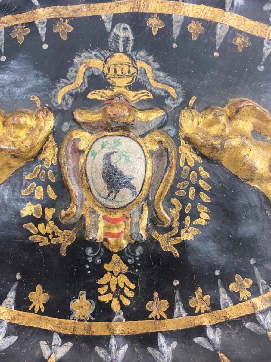 Vassoio in cartapesta dipinta e dorata, Siena-photo-2