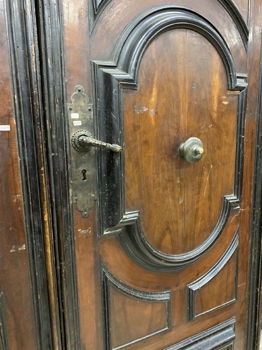 porta a 2 battenti lastronata in noce con profilature ebanizzate , Venezia-photo-4