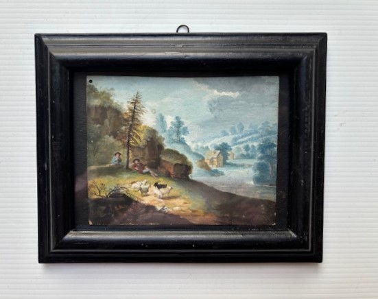 coppia di dipinti a tempera su carta-photo-3