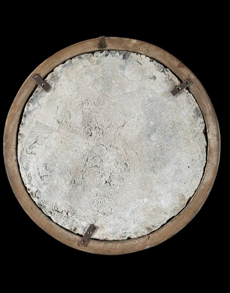 Formella tonda in scagliola policroma-photo-1