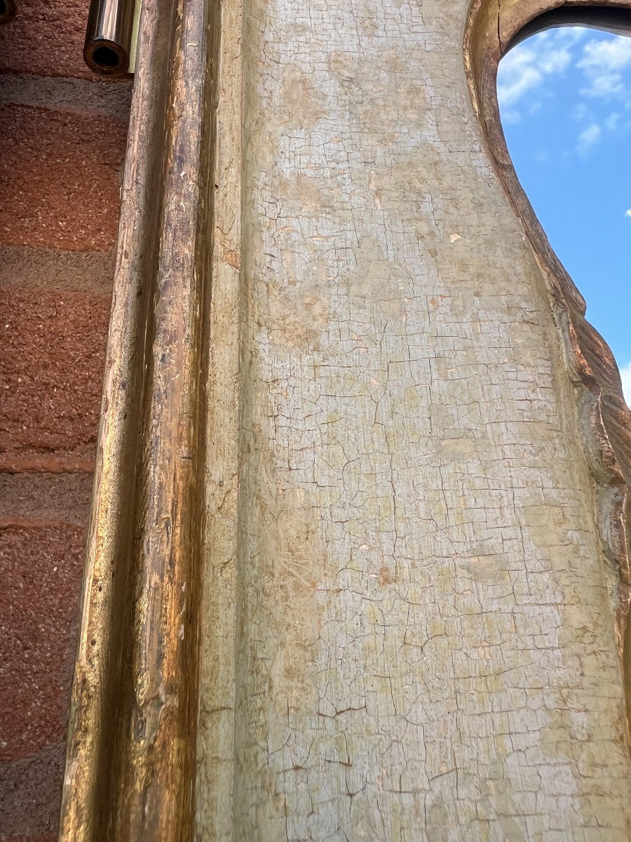 Coppia di porte doppie in legno dipinto e parzialmente dorato di area veneziana-photo-2