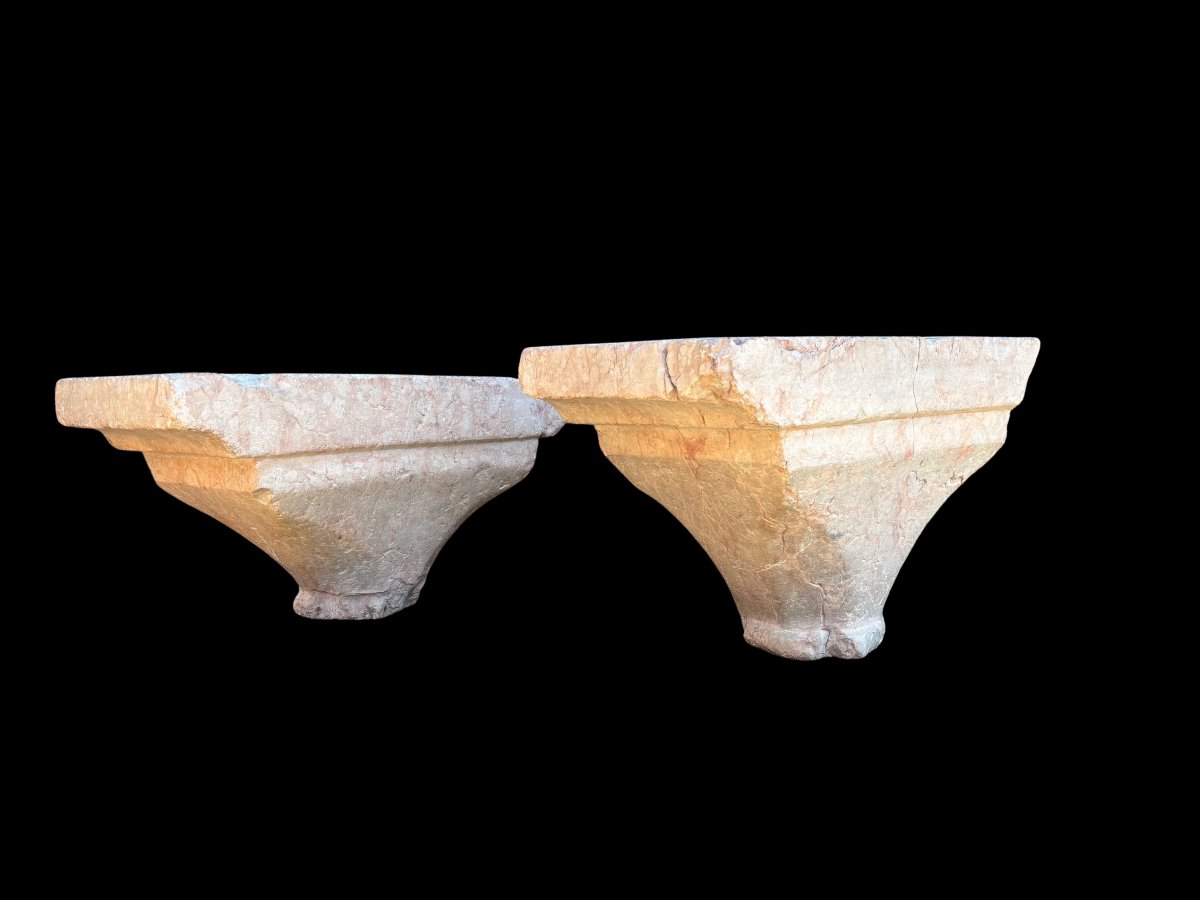 2 capitelli in marmo rosa di Verona-photo-2