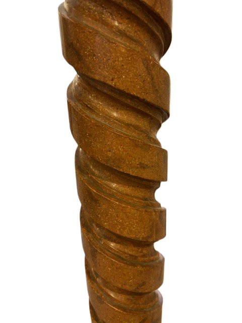 colonna in scagliola dipinta a finto porfido con scanalature a torciglione-photo-2
