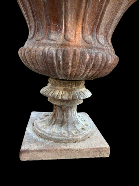 Vaso toscano in terracotta con anelli-photo-4