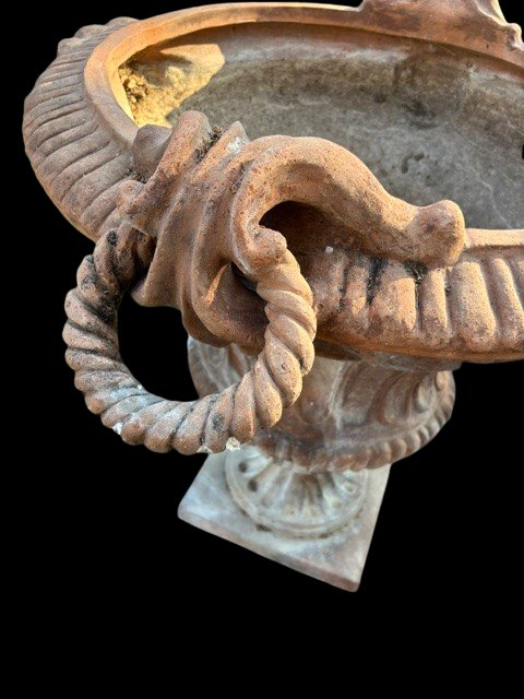 Vaso toscano in terracotta con anelli-photo-1