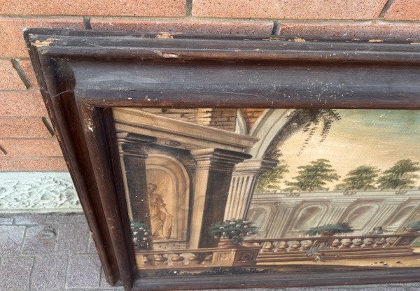 Coppia di  dipinti a tempera con cornici coeve-photo-2