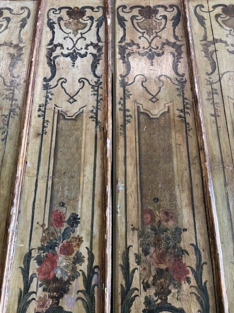 Grande porta doppia in legno dipinto, Sicilia-photo-2