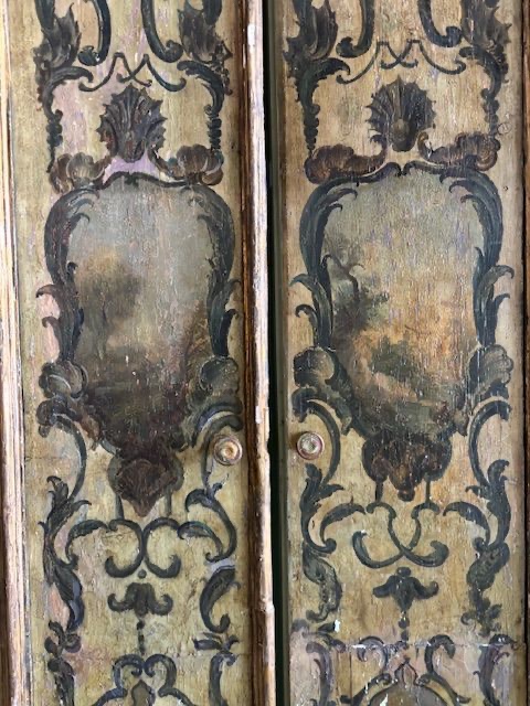 Grande porta doppia in legno dipinto, Sicilia-photo-3