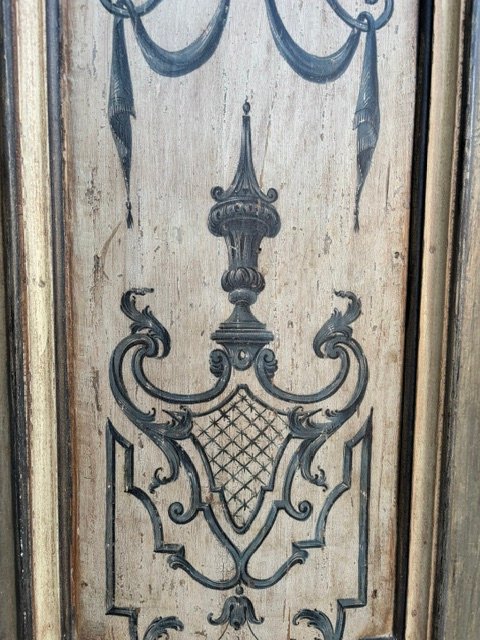 Coppia di porte dipinte  e decorate anche sul retro-photo-4