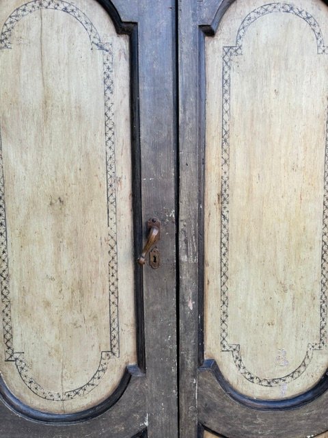 Coppia di porte dipinte  e decorate anche sul retro-photo-4
