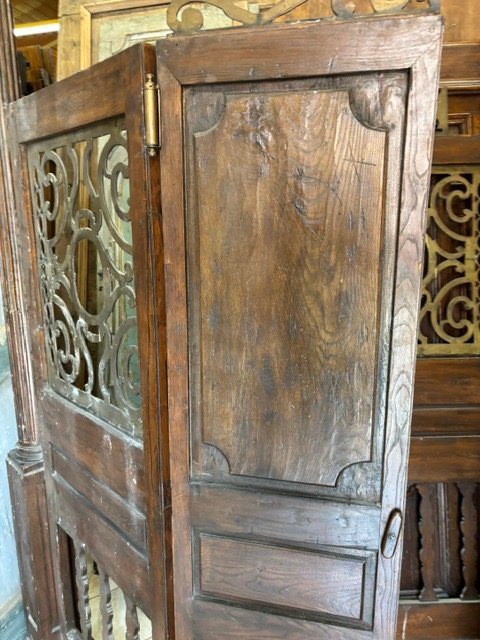 porta con 4 battenti con apertura a doppio senso,  colonne laterali e pannelli in metallo trafo-photo-3
