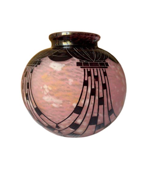 LE VERRE FRANÇAIS - CHARDER , Vaso  circa 1927-1928,-photo-1