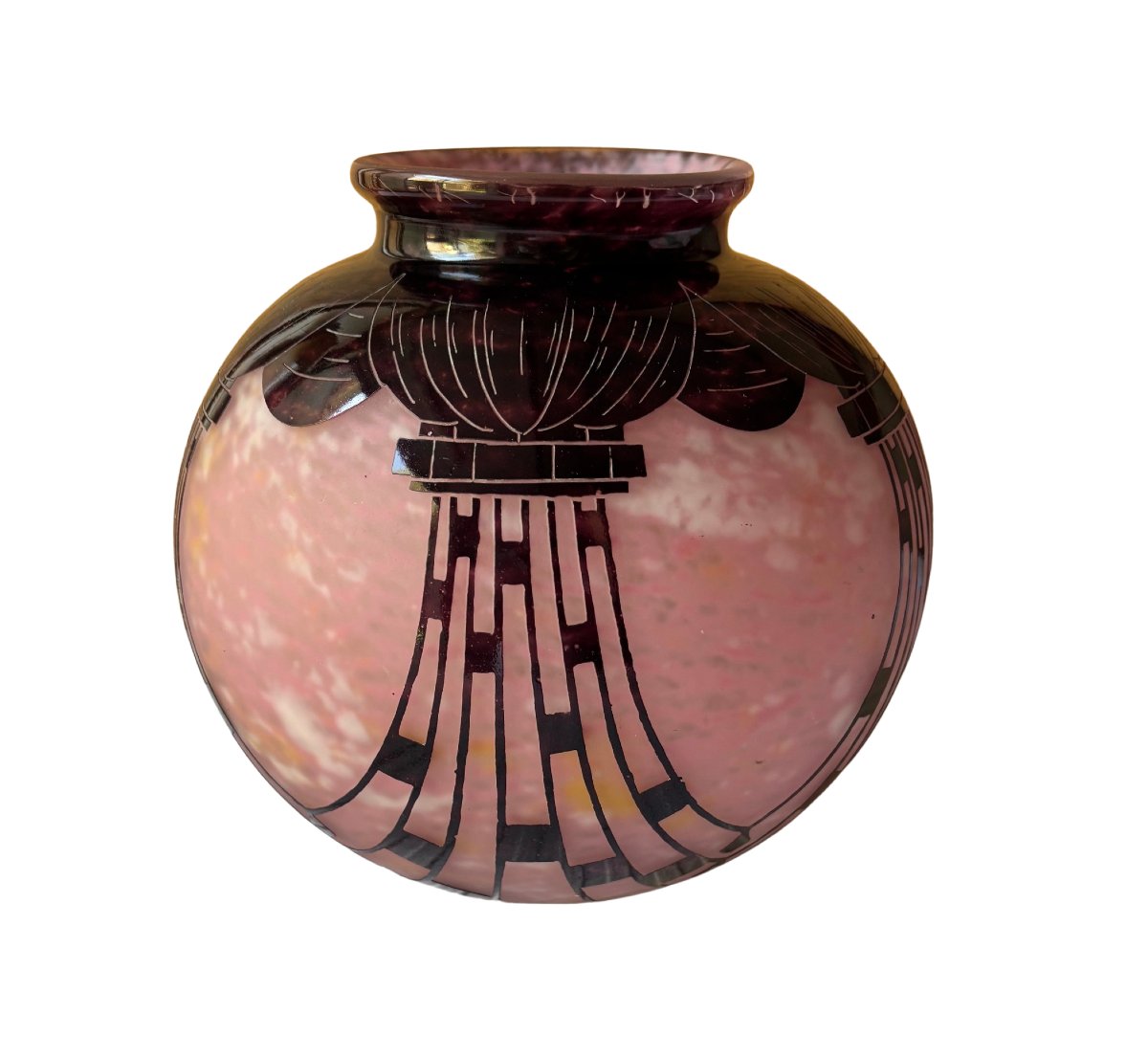 LE VERRE FRANÇAIS - CHARDER , Vaso  circa 1927-1928,