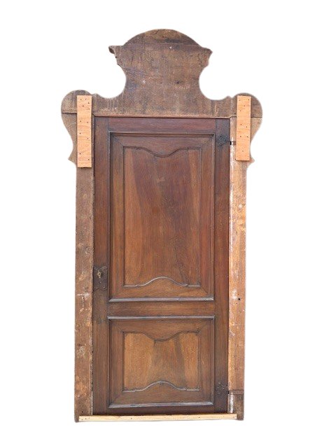 porta lombarda in noce con telaio sagomato-photo-3