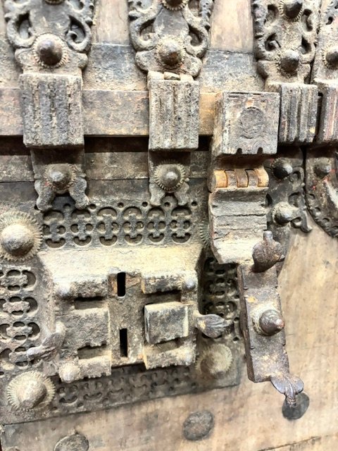 Porta indiana in teak con ferramenta originale-photo-2