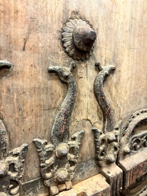 Porta indiana in teak con ferramenta originale-photo-4