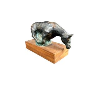 Scultura in bronzo firmata e datata "Piero Bertacco 1980"