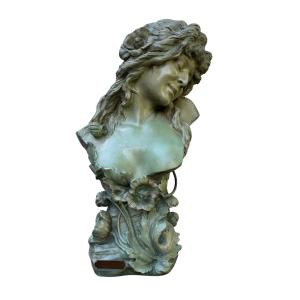 "Fleur de pavot" busto marcato  "Shumacher's Marmorguss"