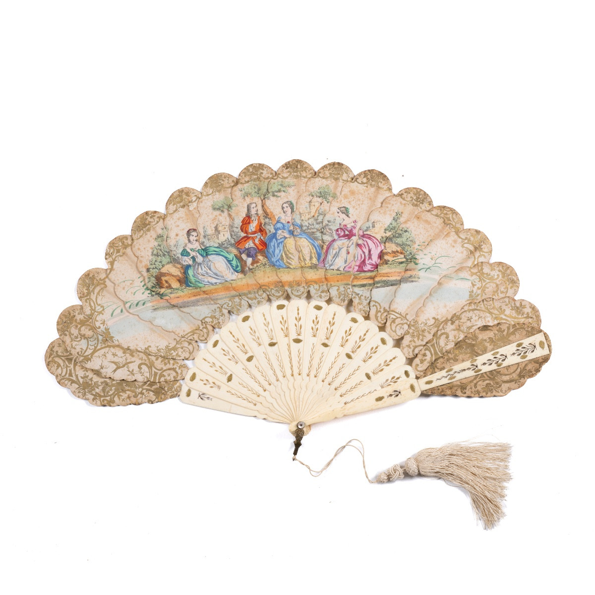 Ventaglio pieghevole Jenny Lind o a palmette