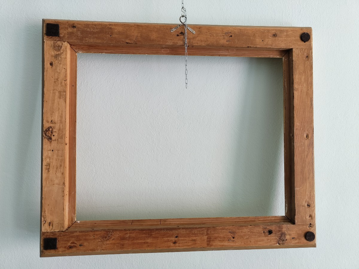 Cornice in legno dorato a foglia XIX sec.-photo-3