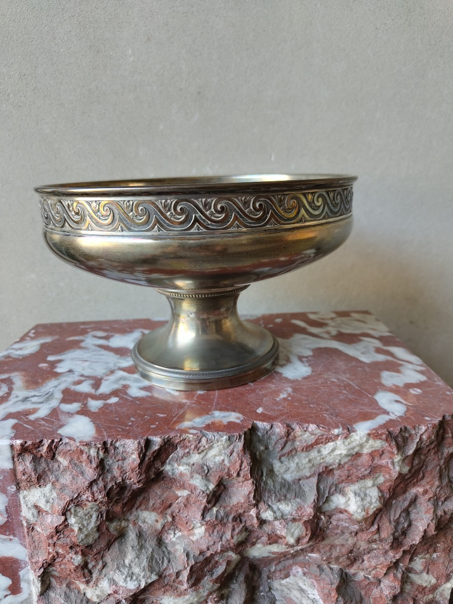 Alzata in argento firmata Risler & Carrè