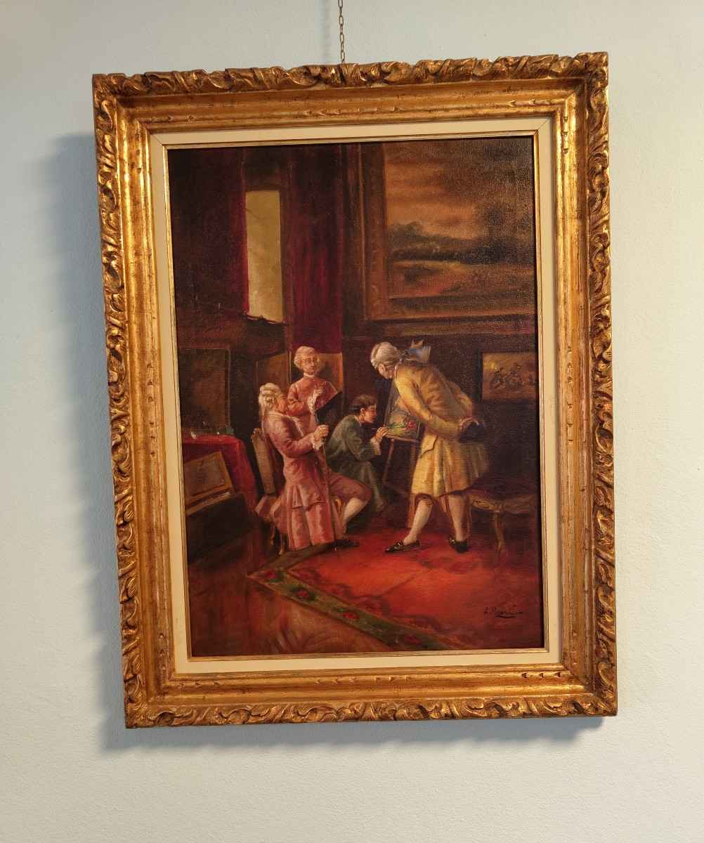 Dipinto olio su tela "Alberto Rossi"-photo-3