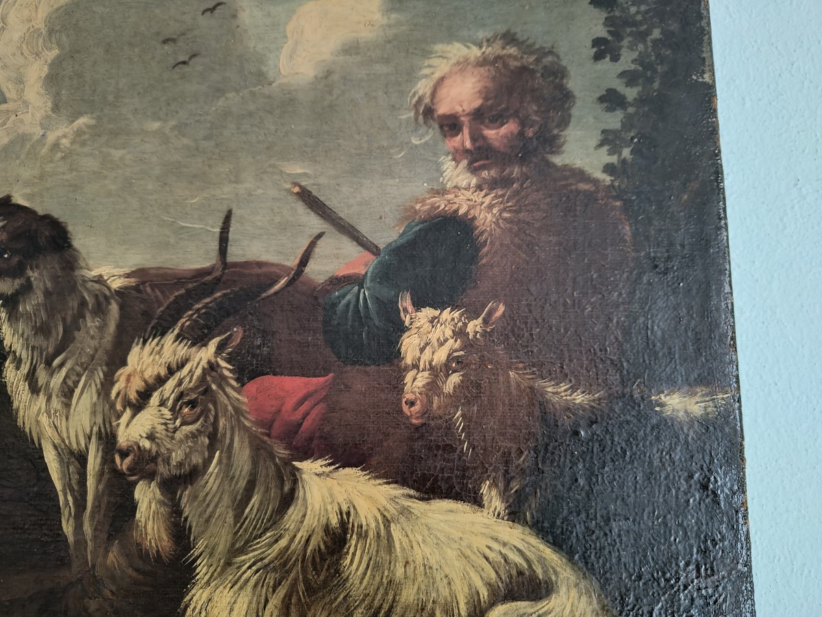 Dipinto olio su tela "Rosa da Tivoli"-photo-3