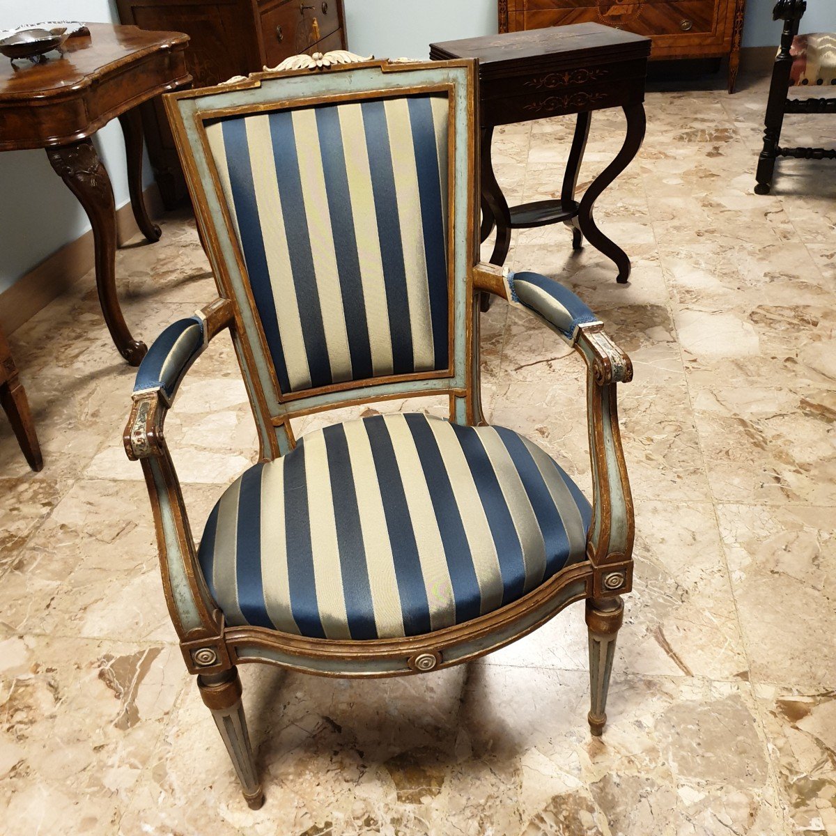 Fauteuil Louis XVI Laquè 