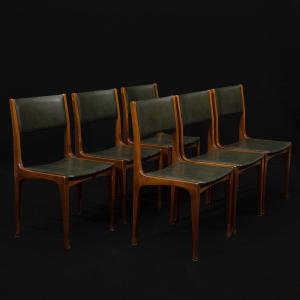Carlo De Carli (Milano 1910 - 1999)  Sei sedie in legno Mod. 693 