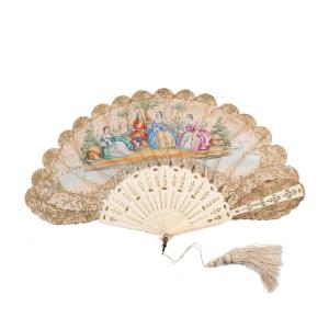 Ventaglio pieghevole Jenny Lind o a palmette