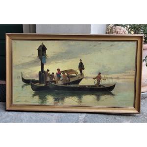 Dipinto olio su tela Adelchi De Grossi 