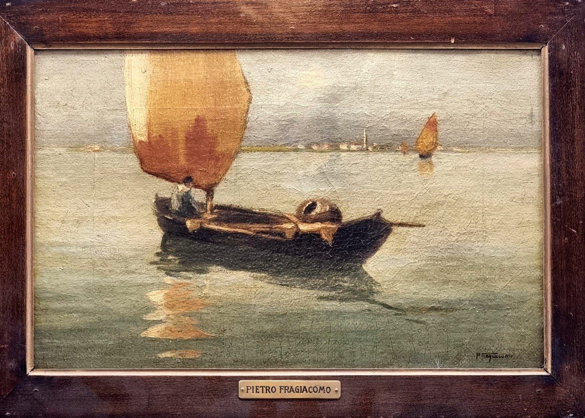 Pietro Fragiacomo – "Barca in laguna"-photo-2