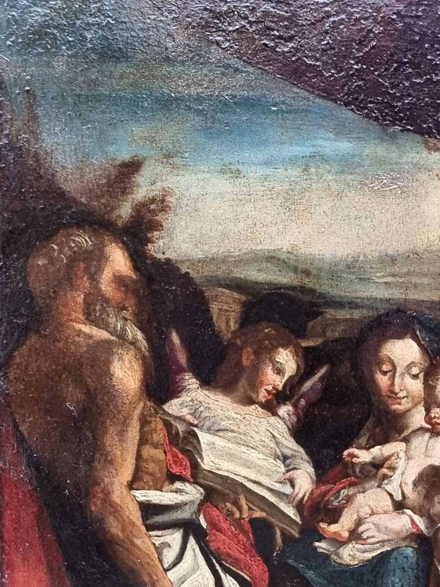 Copia settecentesca de "Il Giorno" del Correggio – Olio su rame-photo-2