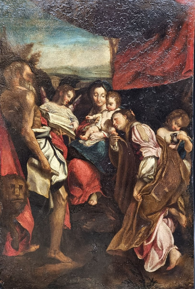 Copia settecentesca de "Il Giorno" del Correggio – Olio su rame-photo-6