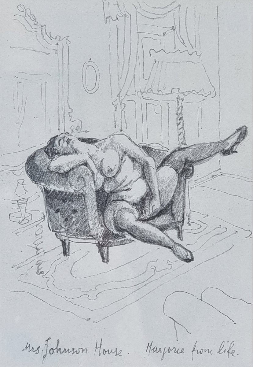 Serie di 25 disegni erotici attribuiti ad Alberto Vargas, anni '30-photo-6