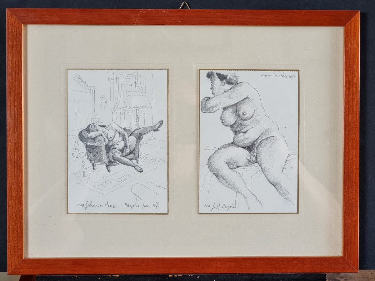 Serie di 25 disegni erotici attribuiti ad Alberto Vargas, anni '30-photo-7