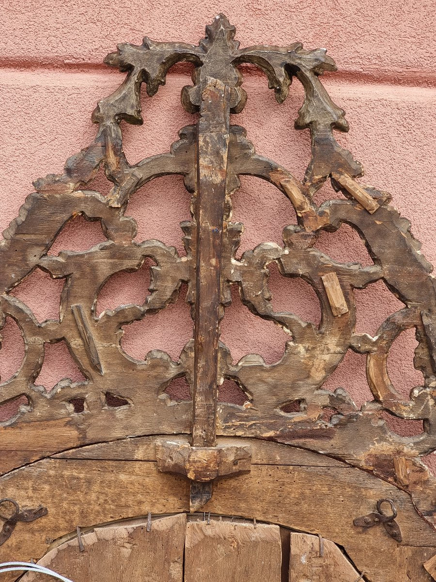 Specchiera piemontese intagliata e argentata in stile Luigi XVI – 1780 ca.-photo-2