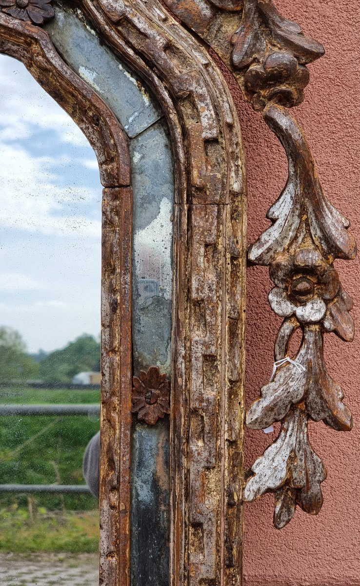 Specchiera piemontese intagliata e argentata in stile Luigi XVI – 1780 ca.-photo-5