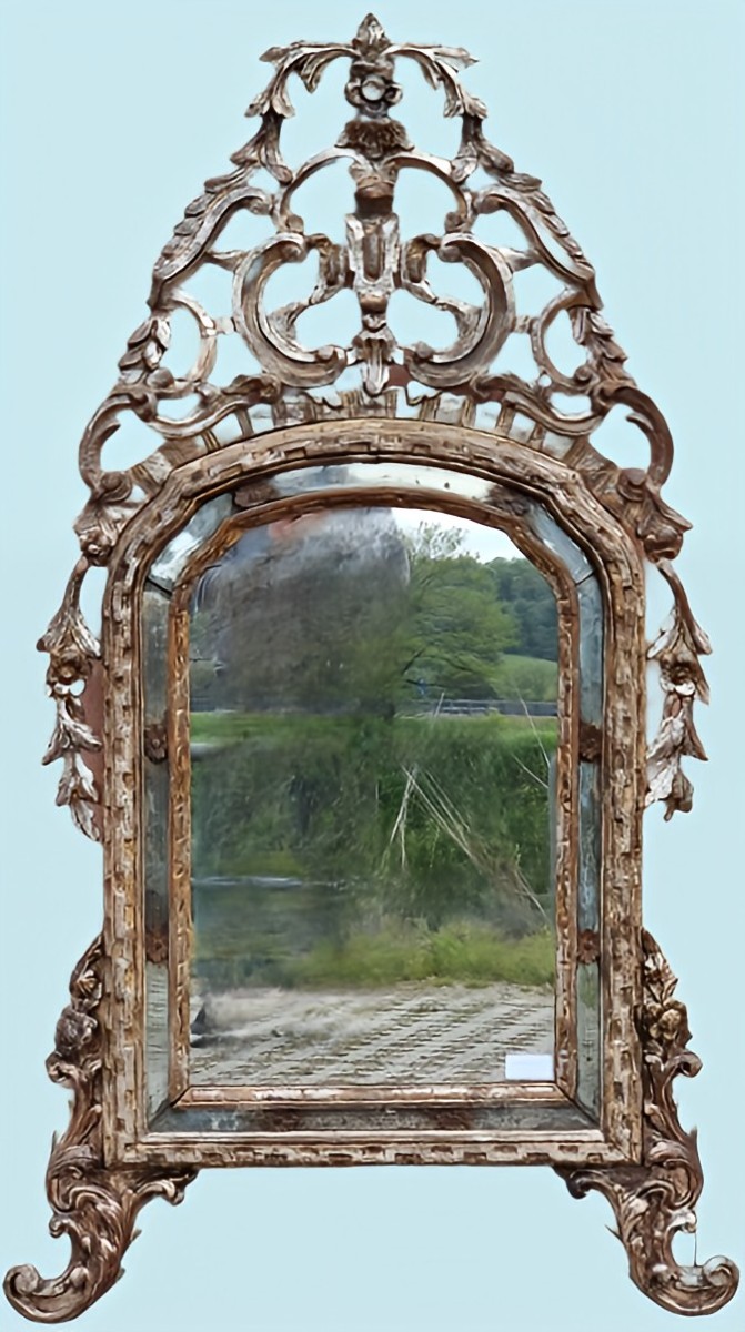 Specchiera piemontese intagliata e argentata in stile Luigi XVI – 1780 ca.