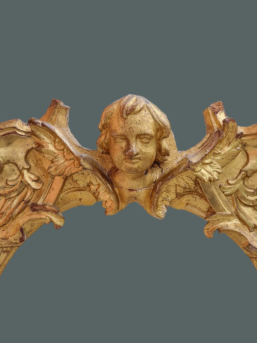 cornice ligure-toscana tardo rinascimentale con angelo alato, fine XVI - inizi XVII secolo-photo-2