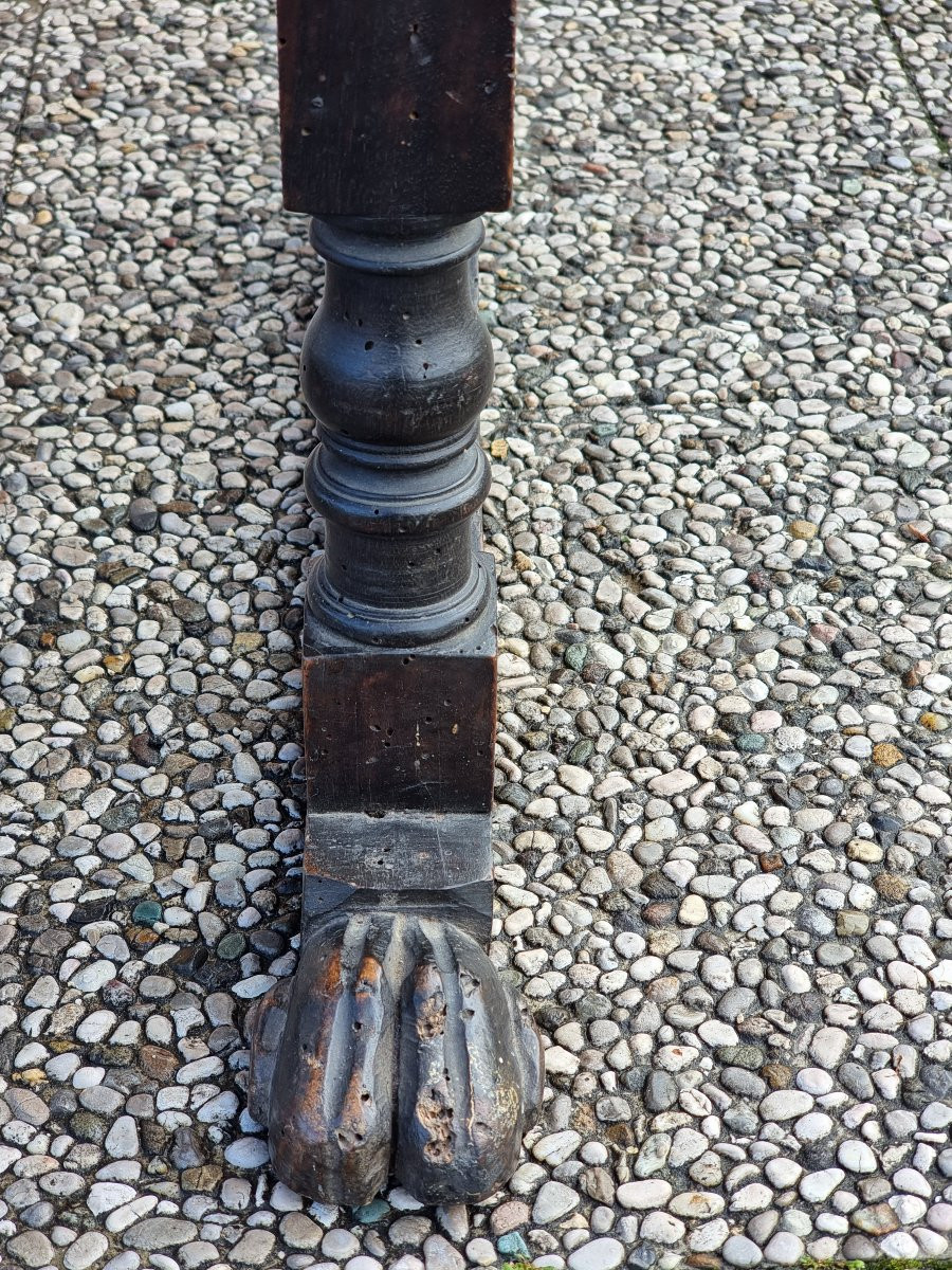 Seggiolone in noce intagliato con fregi dorati, area emiliana (prob. Mantova), fine XVI – inizi-photo-3