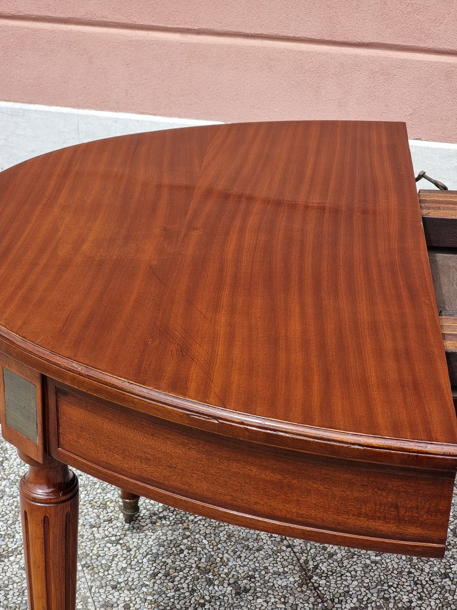 Tavolo ovale allungabile in mogano, stile Luigi XVI – inizi XX secolo-photo-3