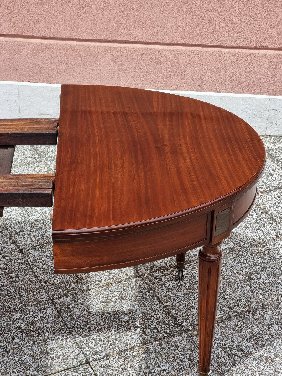 Tavolo ovale allungabile in mogano, stile Luigi XVI – inizi XX secolo-photo-4
