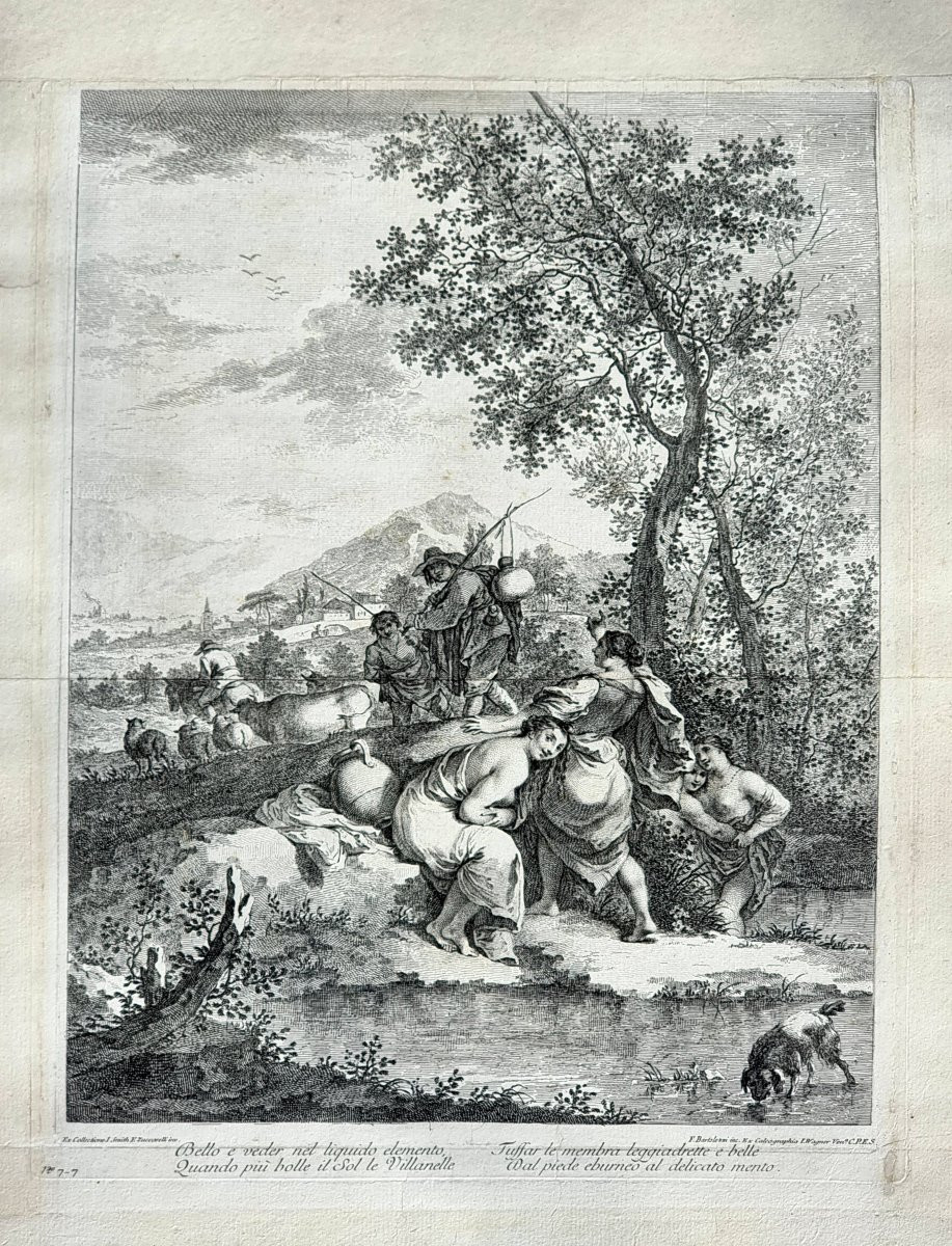Coppia di incisioni calcografiche – Francesco Zuccarelli / Joseph Wagner – Venezia, XVIII secol-photo-2