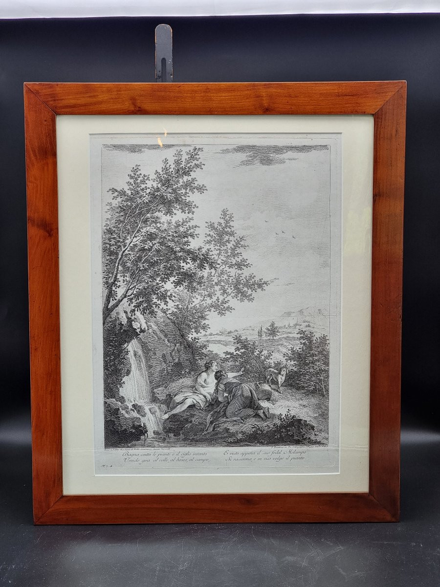 Coppia di incisioni calcografiche – Francesco Zuccarelli / Joseph Wagner – Venezia, XVIII secol-photo-3