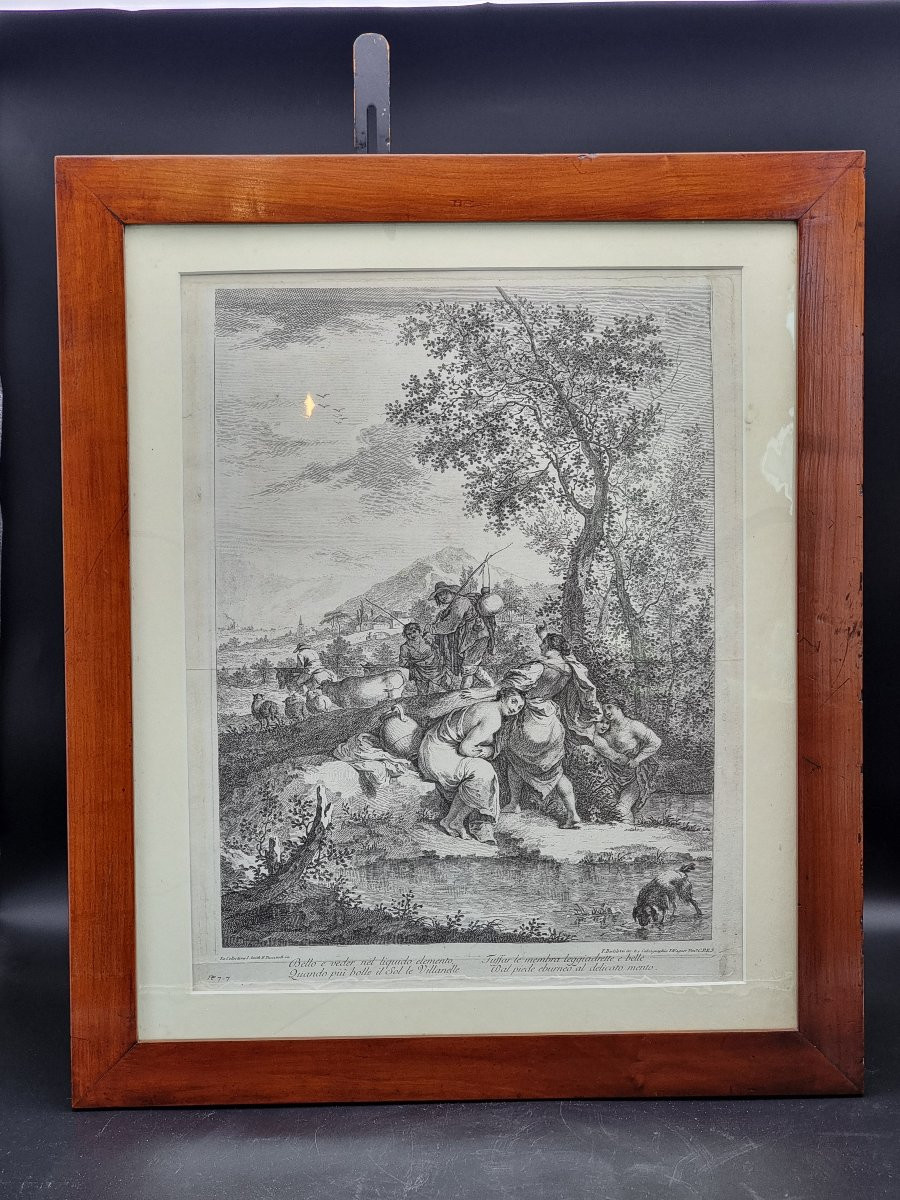 Coppia di incisioni calcografiche – Francesco Zuccarelli / Joseph Wagner – Venezia, XVIII secol-photo-4