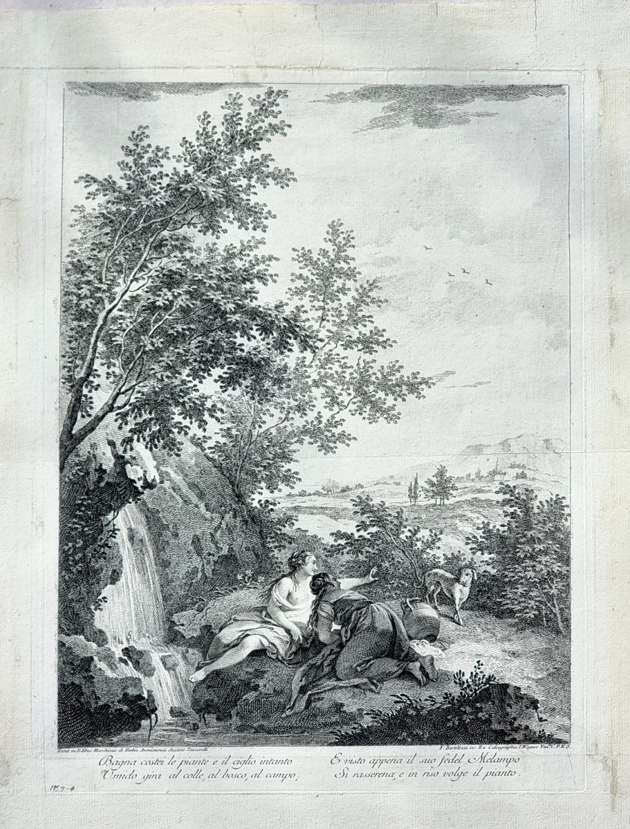 Coppia di incisioni calcografiche – Francesco Zuccarelli / Joseph Wagner – Venezia, XVIII secol