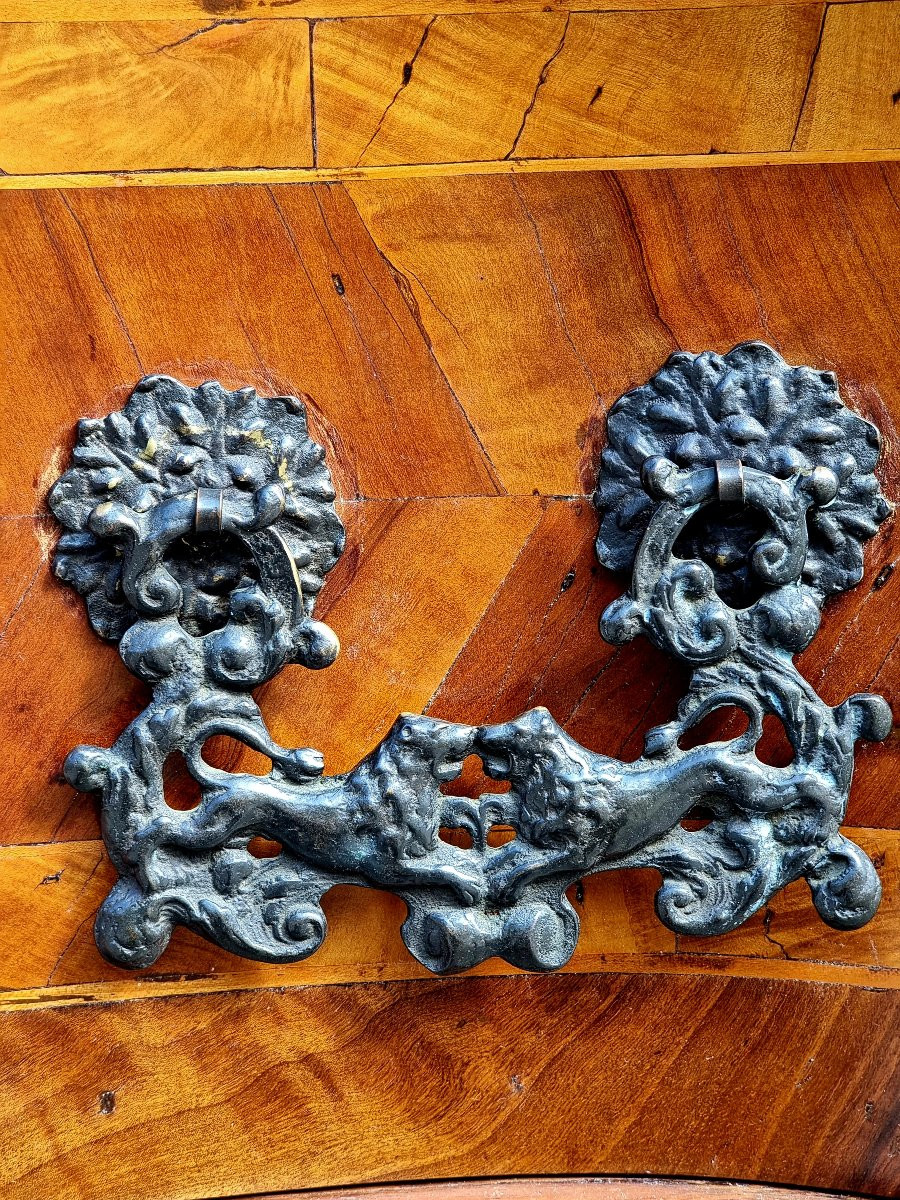 Canterano veneto di grandi dimensioni in radica, fine XVII - inizio XVIII secolo-photo-3