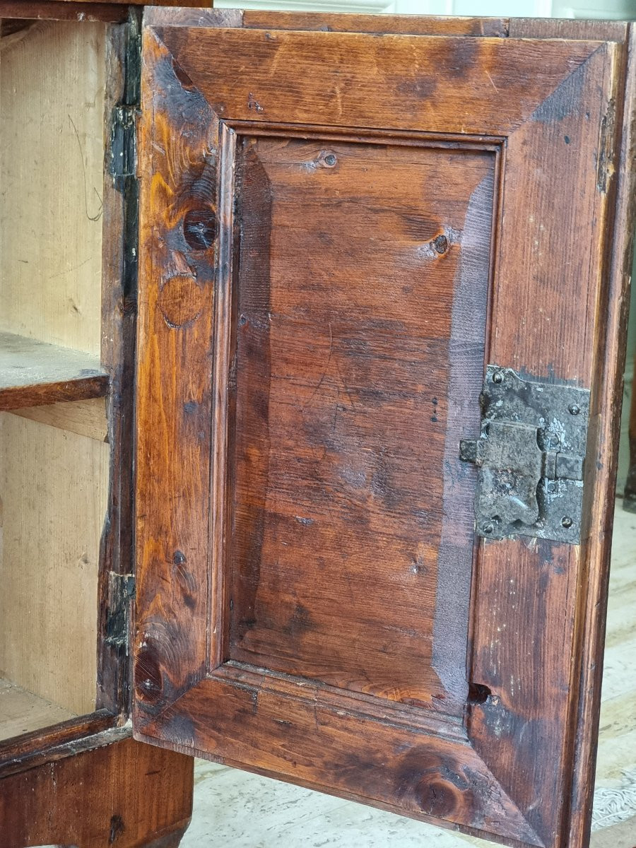 Coppia di credenze librerie a due corpi in noce intagliato – Veneto, primi decenni del XIX seco-photo-8
