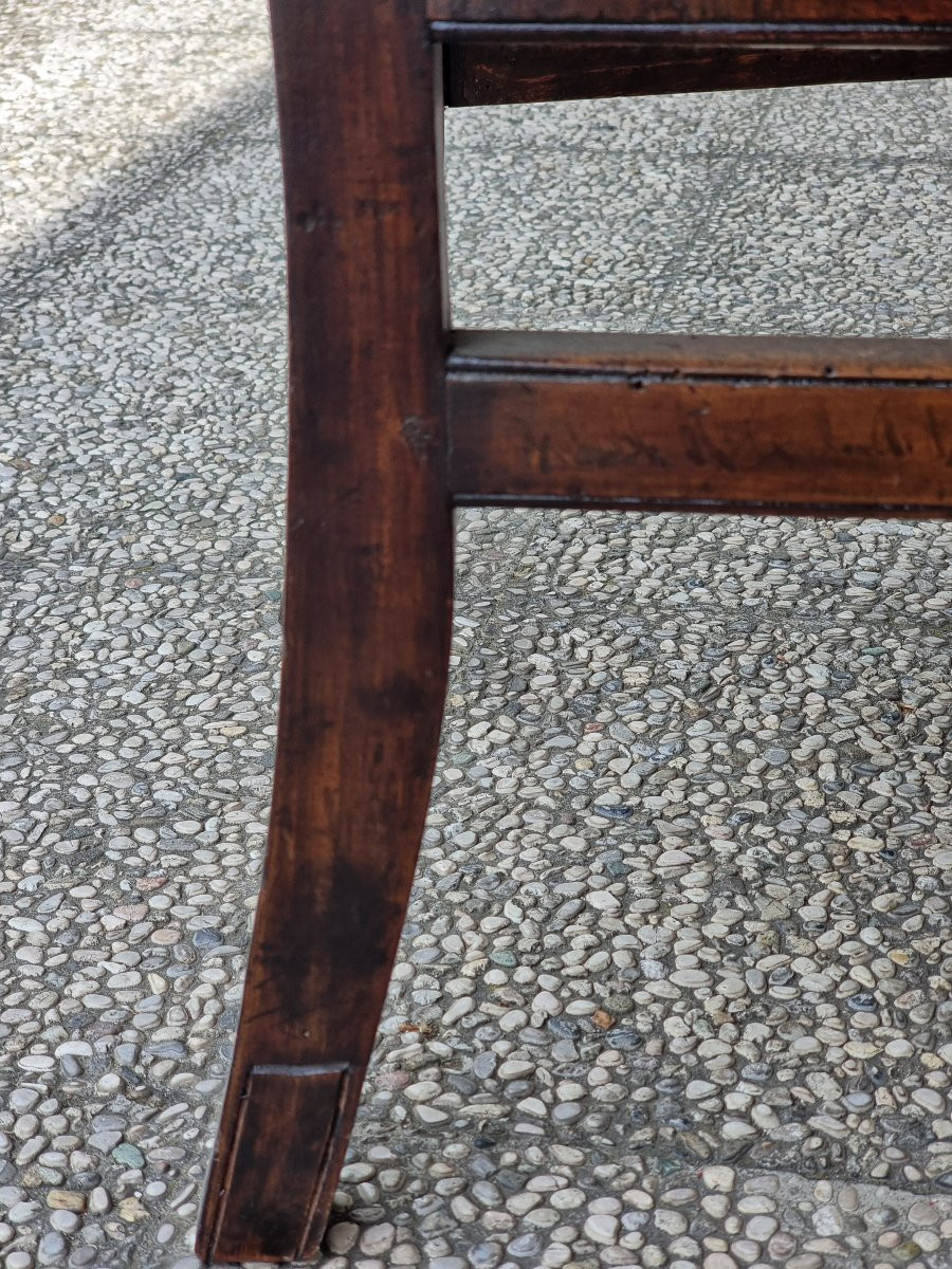Set di quattro poltrone Luigi XVI in noce intagliato – Italia settentrionale, circa 1760–1770-photo-3